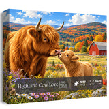 Highland Cow Love Jigsaw Puzzle 1000 Pieces