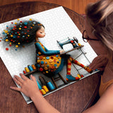 Sewing Girl Jigsaw Puzzle 1000 Pieces