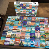 BBLOLDIN® World Land Monces de Viaje Jigsaw Puzzle 1000 Piezas