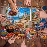 Coastal Patio Feast Jigsaw Puzzle 1000 Pieces