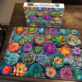 Succulent in Slab Jigsaw Puzzle 1000 Pieces