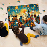 Starry Whimsical Town Jigsaw Puzzle 1000 Pieces