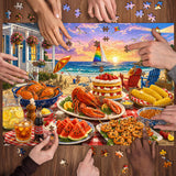 Sunset Seaside Feast Jigsaw Puzzle 1000 Pieces