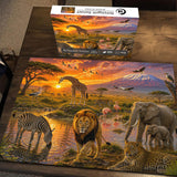 Serengeti Sunset Jigsaw Puzzle 1000 Pieces