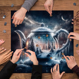 Snowlit Teapot Jigsaw Puzzle 1000 Pieces