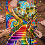 Rainbow Spiral Staircase Jigsaw Puzzle 1000 Pieces