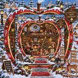 Christmas Apple Bookstore Jigsaw Puzzle 1000 Pieces