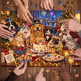 Christmas Pet Party Jigsaw Puzzle 1000 Pieces