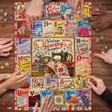 Vintage Sewing Sampler Jigsaw Puzzle 1000 Pieces