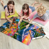 Rainbow Town Train Jigsaw Puzzle 1000 Pieces