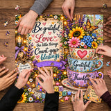 Grateful Floral Cup Jigsaw Puzzle 1000 Pieces