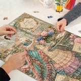 Spring Garden Lady Jigsaw Puzzle 1000 Pieces