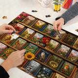 Garden Bookshelf Jigsaw Puzzle 1000 Pieces