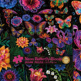 Neon Butterfly Bloom Jigsaw Puzzle 1000 Pieces