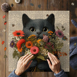 Flower Cat Jigsaw Puzzle 1000 Pieces