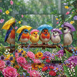 Rainy Birds Jigsaw Puzzle 1000 Pieces