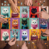 Cat Scarf Collection Jigsaw Puzzle 1000 Pieces