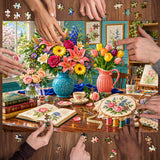 Craft Table Cozy Jigsaw Puzzle 1000 Pieces