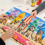 Pups' Surfing Day Jigsaw Puzzle 1000 Pieces