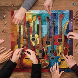 Fabric Guitar Jigsaw Puzzle 1000 Pieces