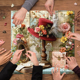 Vintage Floral Hat Jigsaw Puzzle 1000 Pieces