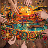 Gilded Sunset Bath Jigsaw Puzzle 1000 Pieces