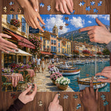 Flower Harbour Street Jigsaw Puzzle 1000 Pieces