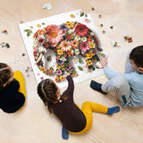 Wildflower Elephant Jigsaw Puzzle 1000 Pieces