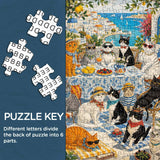 Cats' Coastal Holiday Jigsaw Puzzle 1000 Pieces