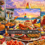 Sunset Seaside Feast Jigsaw Puzzle 1000 Pieces