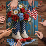 Patriotic Boots Jigsaw Puzzle 1000 Pieces