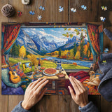 The Camping Window Jigsaw Puzzle 1000 Pieces