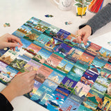 BBLOLDIN® World Land Monces de Viaje Jigsaw Puzzle 1000 Piezas