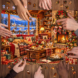Cozy Christmas Cabin Jigsaw Puzzle 1000 Pieces