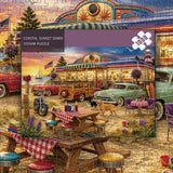 Coastal Sunset Diner Jigsaw Puzzle 1000 Pieces