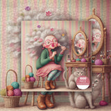 Flowery Grandma Jigsaw Puzzle 1000 Pieces
