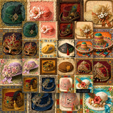 Vintage Hat Collage Jigsaw Puzzle 1000 Pieces