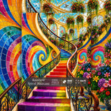 Rainbow Spiral Staircase Jigsaw Puzzle 1000 Pieces