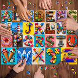 Alphabet Kaleidoscope Jigsaw Puzzle 1000 Pieces