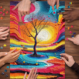 Impasto Art Tree Jigsaw Puzzle 1000 Pieces