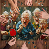 Energetic Ping Pong Jigsaw Puzzle 1000 Pieces