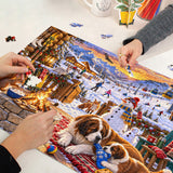 Cozy Ski Lodge Jigsaw Puzzle 1000 Pieces