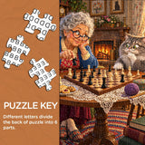 Chess with Kitty Jigsaw Puzzle 1000 Pieces