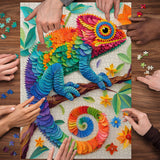 Rainbow Chameleon Jigsaw Puzzle 1000 Pieces