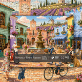 Provence Town Square Jigsaw Puzzle 1000 Pieces