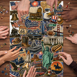 Vintage USA Collage Jigsaw Puzzle 1000 Pieces