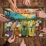 Faith Floral Window Jigsaw Puzzle 1000 Pieces
