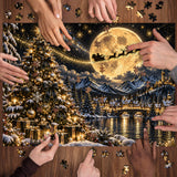 Moonlit Christmas Village Jigsaw Puzzle 1000 Pieces