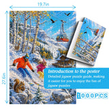 Mountain Snow Play Jigsaw Puzzle 1000 Pieces