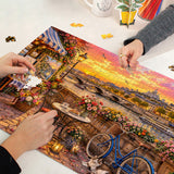 Seine at Sunset Jigsaw Puzzle 1000 Pieces